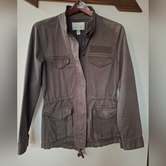 hinge Jackets & Blazers - Hinge Womens Brown Utility Jacket. Zip Snap Closure Pockets Size S